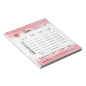 Bunco Score Pad - Roze Flamingo Tropical Fun Notitieblok (Schuin)