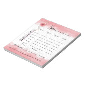Bunco Score Pad - Roze Flamingo Tropical Fun Notitieblok (Linkerzijde)
