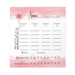 Bunco Score Pad - Roze Flamingo Tropical Fun Notitieblok