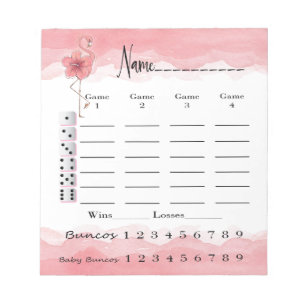 Bunco Score Pad - Roze Flamingo Tropical Fun Notitieblok