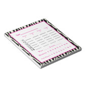 bunco score pad - zebra ontwerp notitieblok (Schuin)