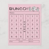 Bunco Score Sheet - Individuele Tally voor Dice Ga (Voorkant)