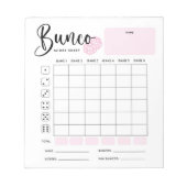 Bunco Score Sheet Pad Notitieblok (Voorkant)