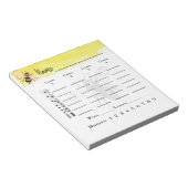 Bunco Score Sheets Bee Notitieblok (Schuin)