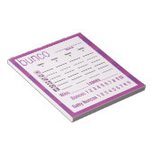 Bunco Score Sheets Paarse roze Modern Notitieblok (Schuin)