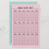 Bunco-score - tabelscore voor dijsspel (Voorkant / Achterkant)