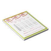 bunco score - vreugde , vrede , liefde notitieblok (Schuin)