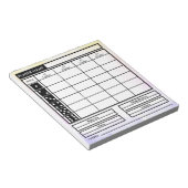 bunco scorekaart notitieblok (Schuin)