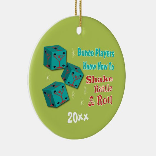 Bunco - Shake, Rattle & Roll Martini Dice Ornament (Rechts)