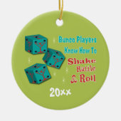 Bunco - Shake, Rattle & Roll Martini Dice Ornament (Voorkant)