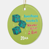 Bunco - Shake, Rattle & Roll Martini Dice Ornament (Links)