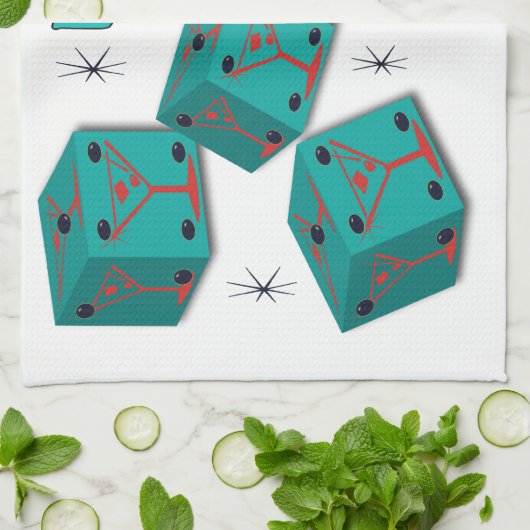 Bunco - Shake, Rattle & Roll Martini Towel Theedoek (Gevouwen)