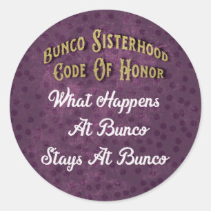 Bunco Sisterhood Dice Game Night Ronde Sticker