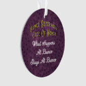 Bunco Sisterhood Friendship Paarse Polka Dot Ornament (voorkant)