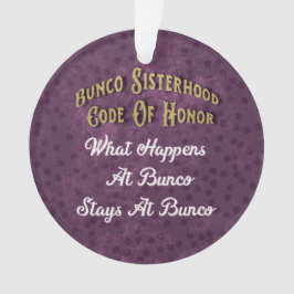 Bunco Sisterhood Friendship Paarse Polka Dot Ornament