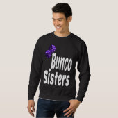 Bunco Sisters  Game Night Dice Game Matching Siste Trui (Voorkant volledig)