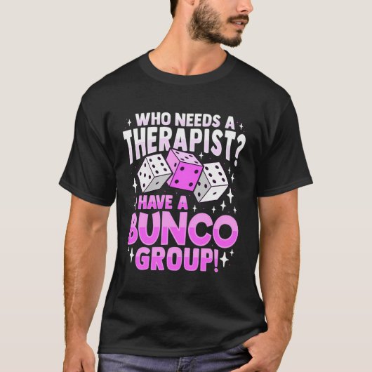 Bunco spel ontwerp voor Bunco Babes T-shirt (Voorkant)