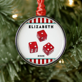 Bunco Spelavond Kerstcadeaus Metaal Ornament