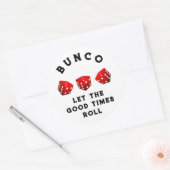 Bunco Spelavond Ronde Sticker (Envelop)