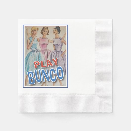 Bunco spelen met de meisjes servet (Voorkant)