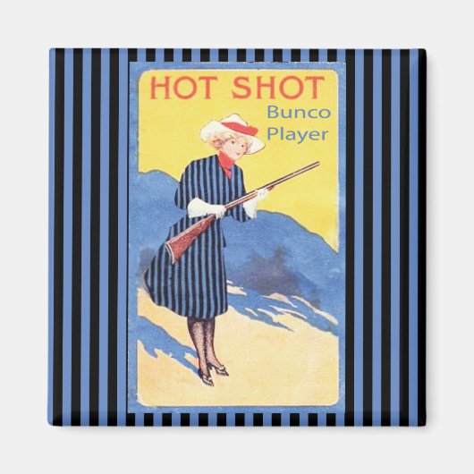 bunco-speler met hot shot magneet (Voorkant)