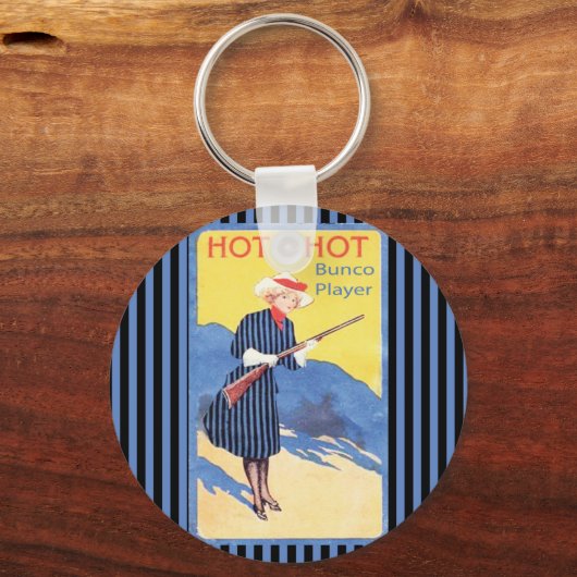 bunco-speler met hot shot sleutelhanger (Voorkant)