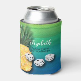 Bunco speler Monogram Strand Ananas Dice Blikjeskoeler