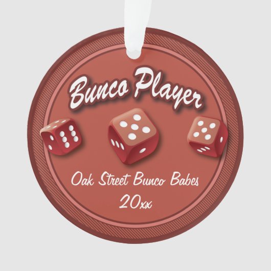 Bunco-speler Ornament (voorkant)