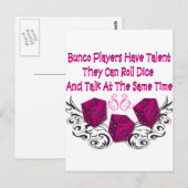 bunco-spelers hebben talent #2 briefkaart (Voorkant / Achterkant)