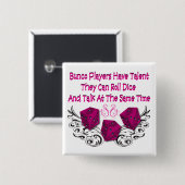 bunco-spelers hebben talent #2 vierkante button 5,1 cm (Voorkant /achterkant)