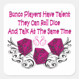 bunco-spelers hebben talent #2 vierkante sticker