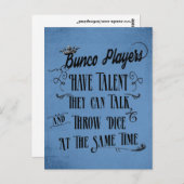 Bunco-spelers hebben talent met kroon briefkaart (Voorkant / Achterkant)