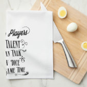 Bunco-spelers hebben talent met kroon theedoek (Quarter Fold)