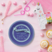 Bunco-spelers hebben talent - waterkleurstijl papieren bordje (Feest)