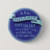 Bunco-spelers hebben talent - waterkleurstijl ronde button 5,7 cm (Voorkant)