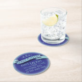 Bunco-spelers hebben talent - waterkleurstijl ronde kartonnen onderzetter (Insitu)