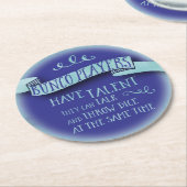 Bunco-spelers hebben talent - waterkleurstijl ronde kartonnen onderzetter (Gebogen)