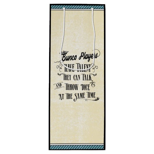 Bunco-spelers hebben Talent Wine Bag Wijn Cadeautas (Voorkant)