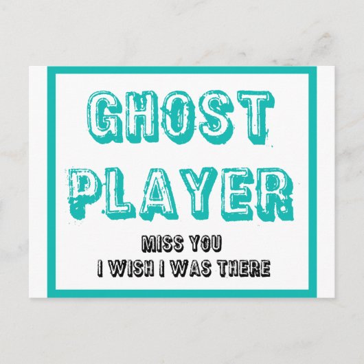 bunco-spookspeler briefkaart (Voorkant)