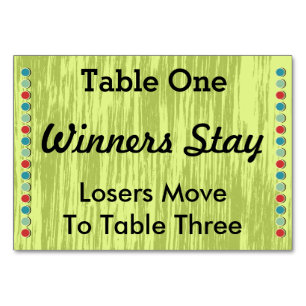 Bunco Stippen Tabelnummer kaart #1