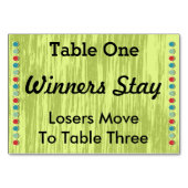 Bunco Stippen Tafelnummer Kaart #1 (Achterkant)