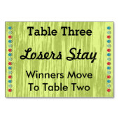 Bunco Stippen Tafelnummer Kaart #3 (Achterkant)