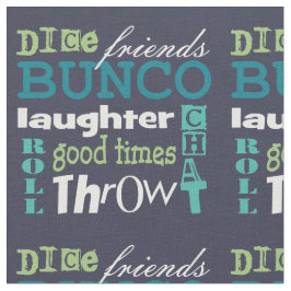 Bunco Subway Art Novelty Blue Pattern Fabric Stof