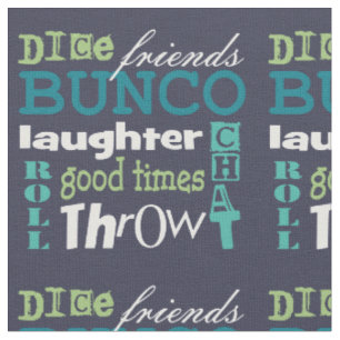 Bunco Subway Art Novelty Blue Pattern Fabric Stof