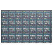 Bunco Subway Art Novelty Blue Pattern Fabric Stof (Fat Quarter)