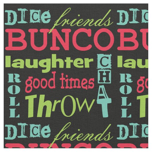 Bunco Subway Art Novelty Fabric Stof (Close Up)