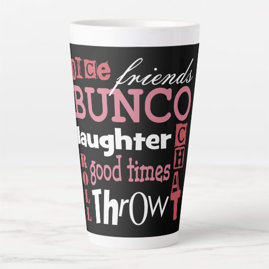 Bunco Subway Art roze Black Friendship Latte Mok (Voorkant)