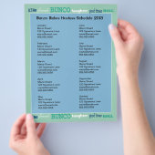 Bunco Subway Hosting Kalender Flyer (Hand)