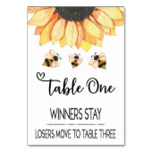 Bunco Sunflower Bee Table Kaart #1 (Voorkant)