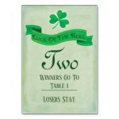 Bunco Tabel 2 March Saint Patricks Table Number Kaart (Achterkant)